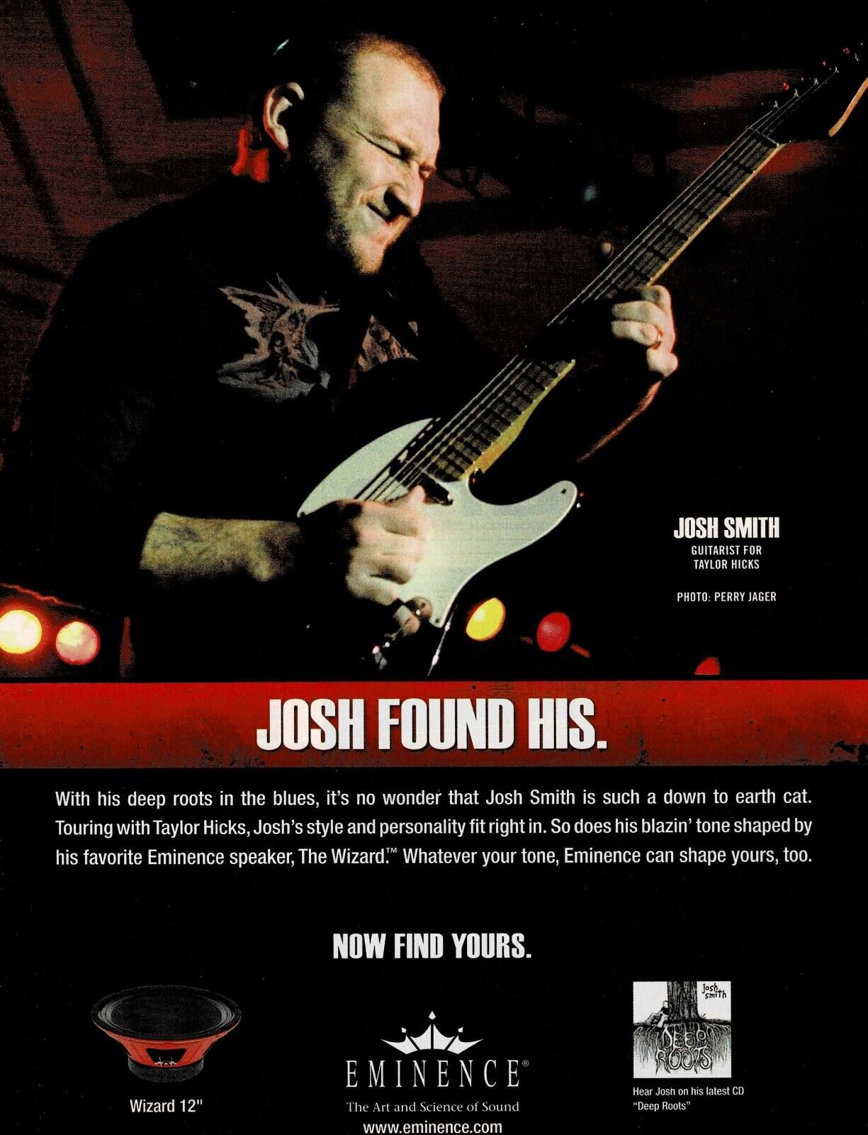 Josh Smith of Brooks and Dunn - Eminence Speakers - 2009 Print Ad