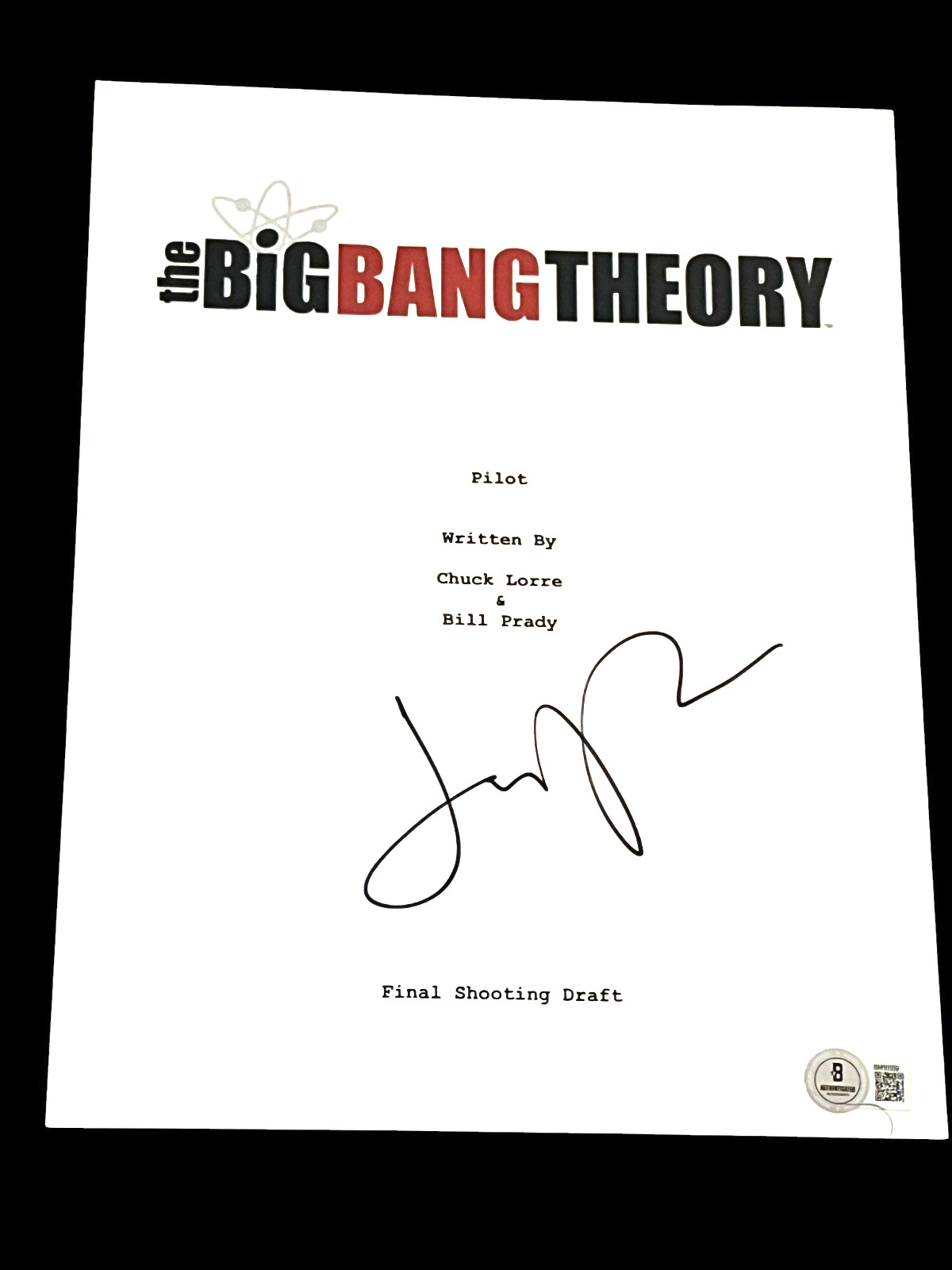JIM PARSONS SIGNED AUTOGRAPH TELEVISION SCRIPT BIG BANG THEORY BECKETT BAS COA F JIM PARSONS SIGNED AUTOGRAPH TELEVISION SCRIPT BIG BANG THEORY BECKETT BAS COA F