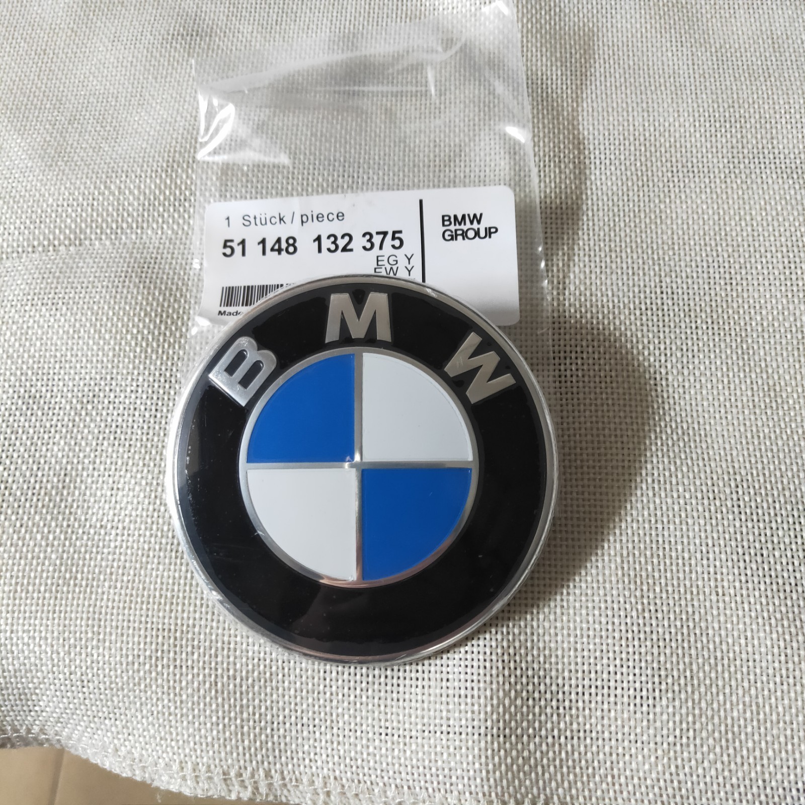 OEM BMW E F G Series Hood Emblem Roundel Front Logo 3.25" 82mm 51148132375