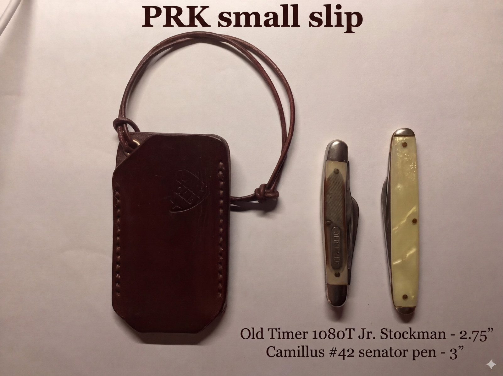Hand-Stitched Leather Knife Slip EDC - PRK Pocket Sleeve - 3 Sizes Available Hand-Stitched Leather Knife Slip EDC - PRK Pocket Sleeve - 3 Sizes Available