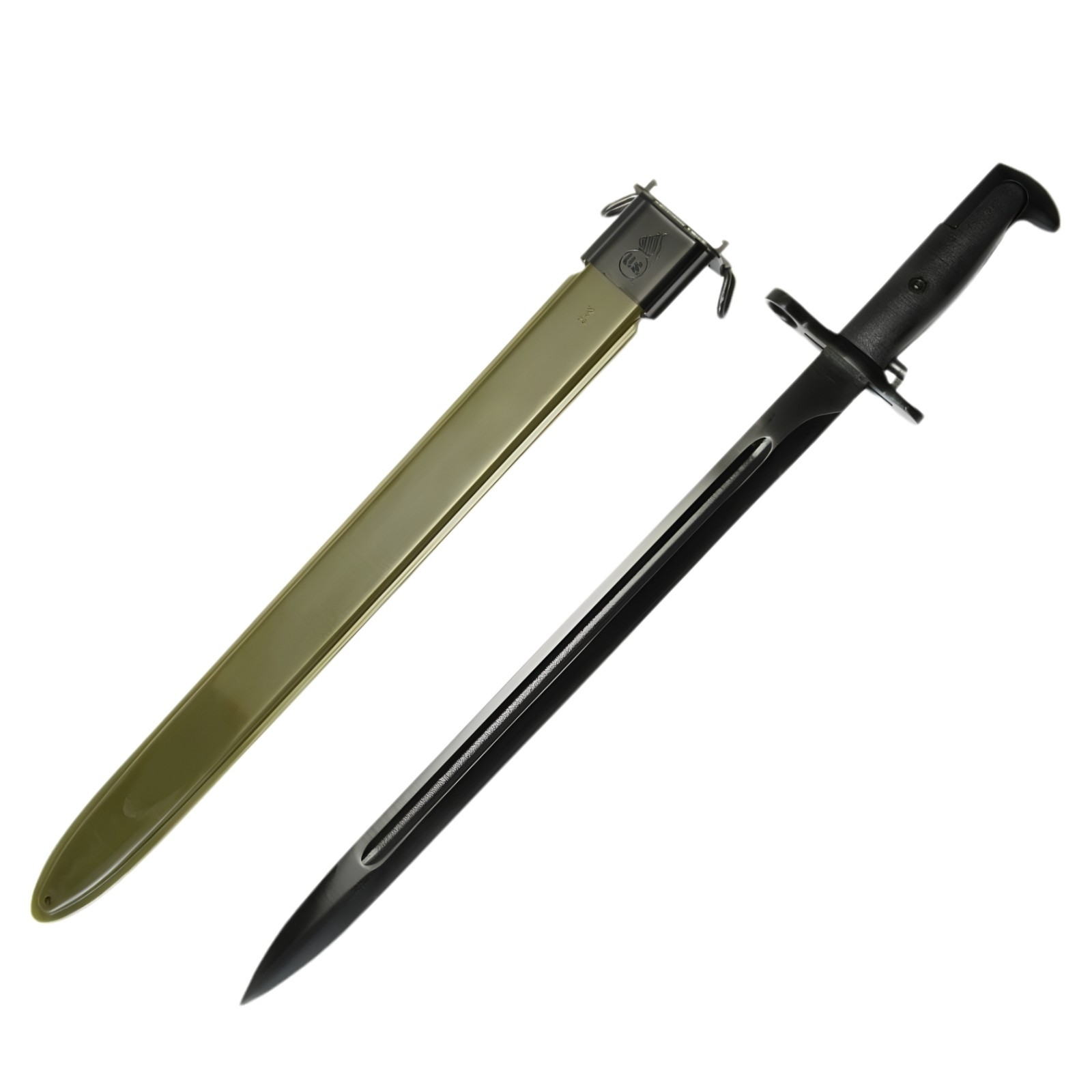 Snake Eye Tactical WWII M1 Garand Style Survival Knife 21.5" w/ Green Scabbard Snake Eye Tactical WWII M1 Garand Style Survival Knife 21.5" w/ Green Scabbard