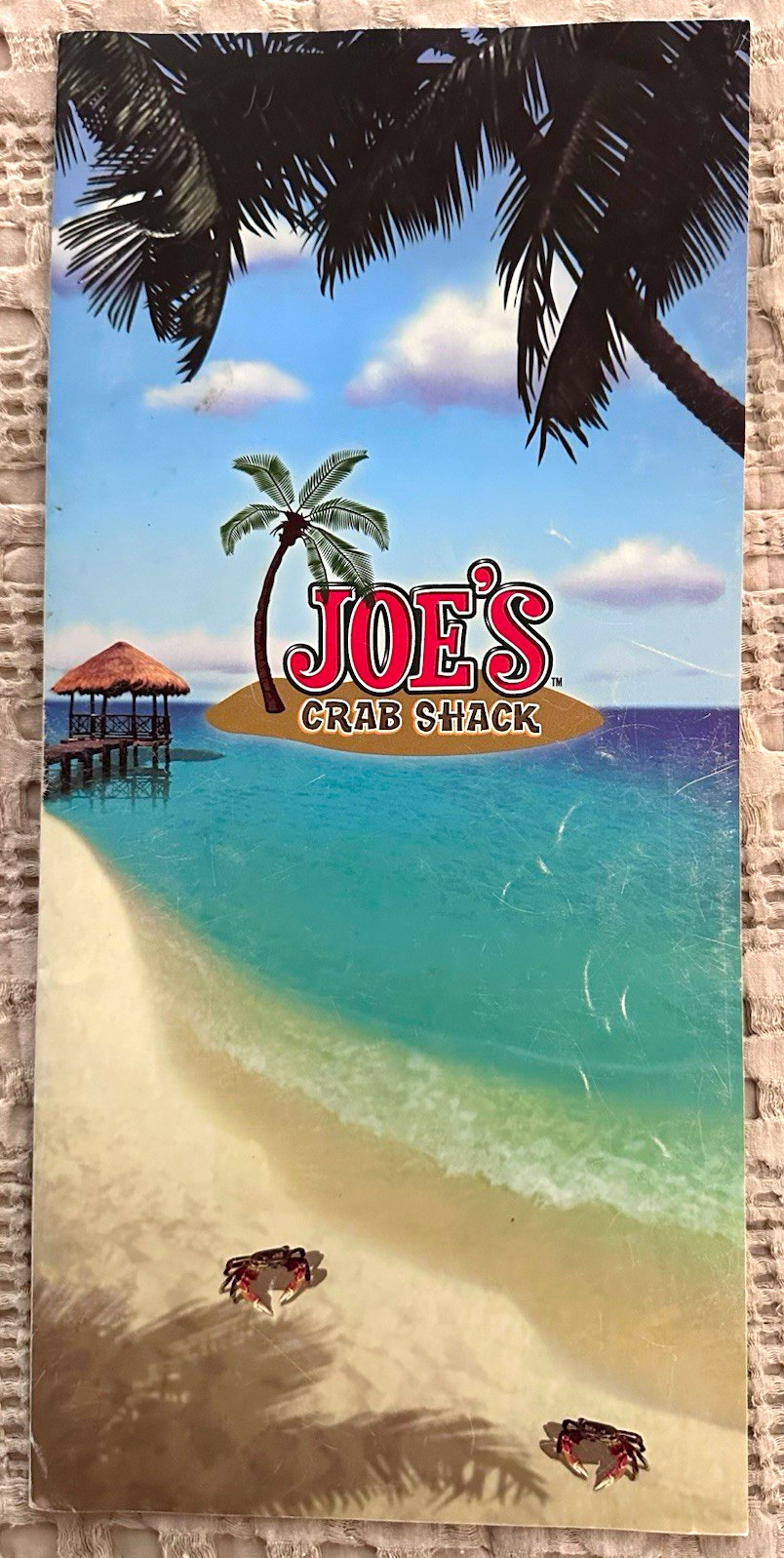 Vintage Joe's Crab Shack Menu 2000s Seafood Restaurant Prop Ephemera. Vintage Joe's Crab Shack Menu 2000s Seafood Restaurant Prop Ephemera.