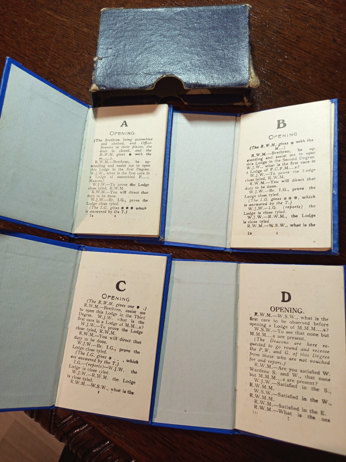 Lot Set , Opening A B C D Freemasonry masonic/781 Lot Set , Opening A B C D Freemasonry masonic/781