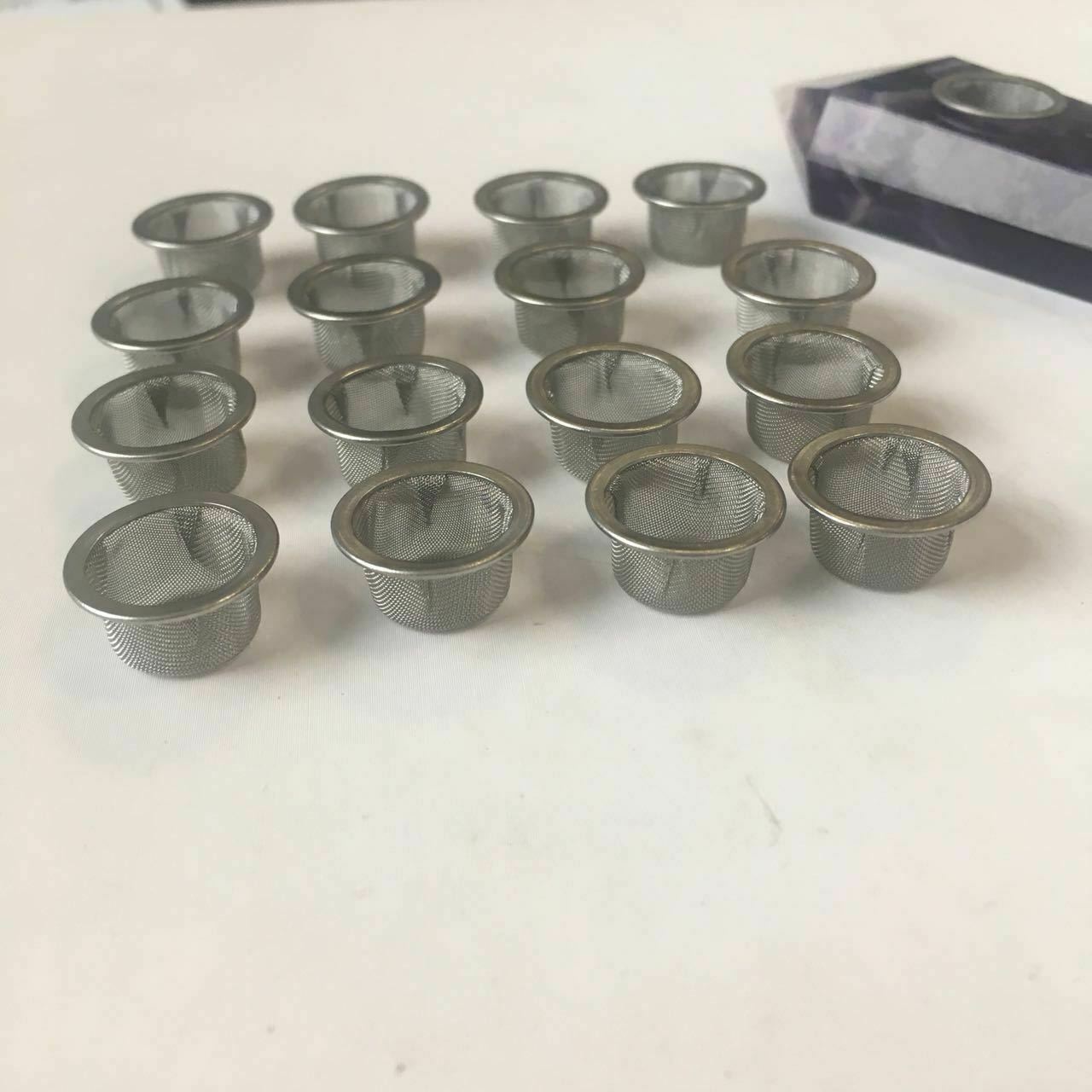 100Pcs Stainless Steel Metal Filter for Quartz Crystal Smoking Pipe Tobacco 100Pcs Stainless Steel Metal Filter for Quartz Crystal Smoking Pipe Tobacco