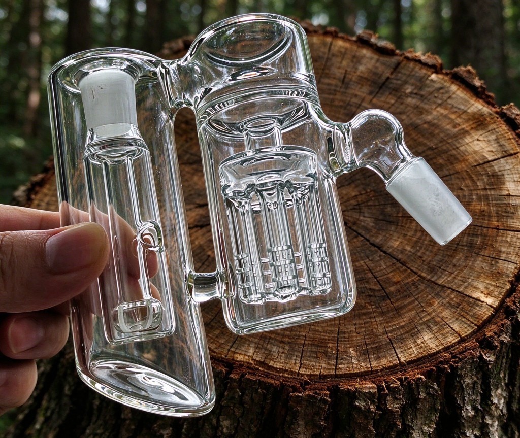 Ash Catcher 14mm Percolator recycle rig Glass Water Pipe Smoking bong Bubbler
