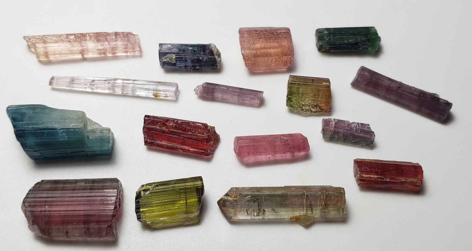 Multiple colours tourmaline crystals From Afghanistan 43 carats Multiple colours tourmaline crystals From Afghanistan 43 carats