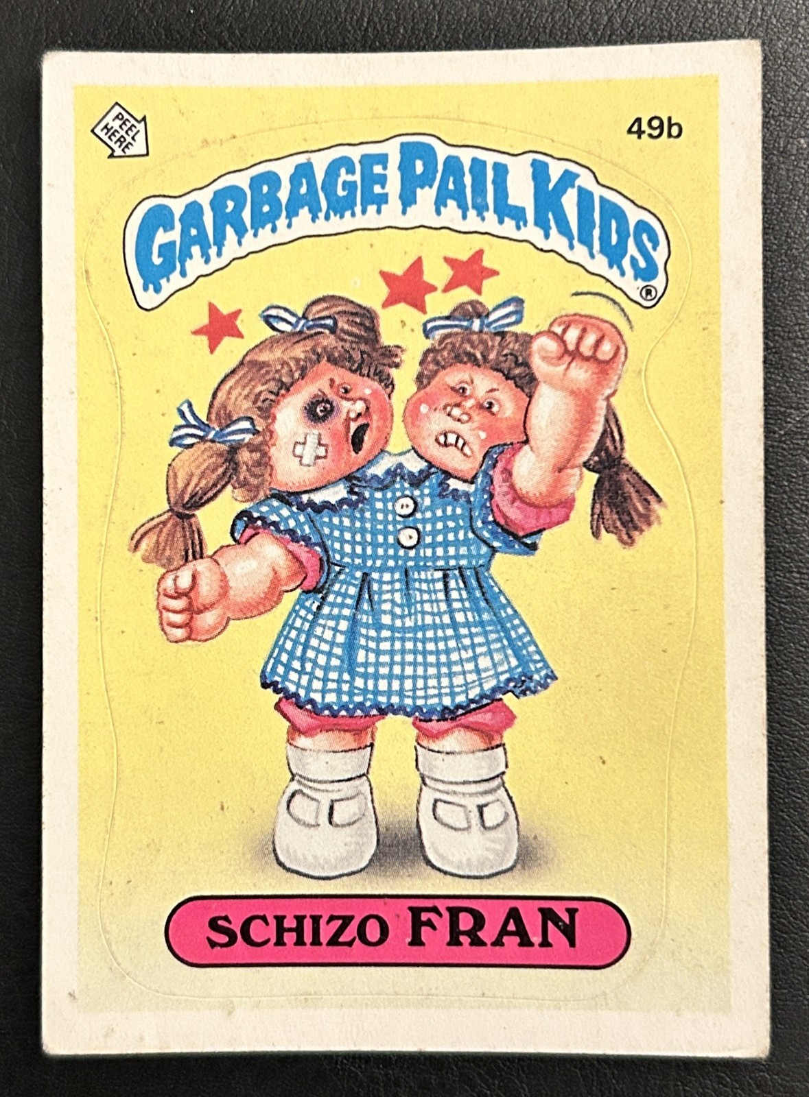 1985 Topps Garbage Pail Kids Series 2 #49b Schizo Fran Glossy One Star OS2 GPK 1985 Topps Garbage Pail Kids Series 2 #49b Schizo Fran Glossy One Star OS2 GPK