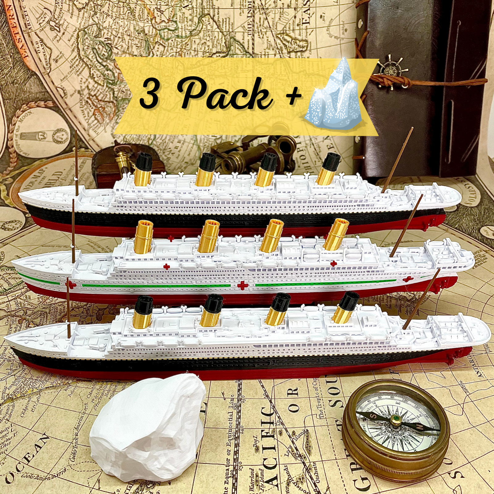 3 Pack 12” RMS Titanic Model & Britannic & Olympic , Titanic Toys For Kids 3 Pack 12” RMS Titanic Model & Britannic & Olympic , Titanic Toys For Kids