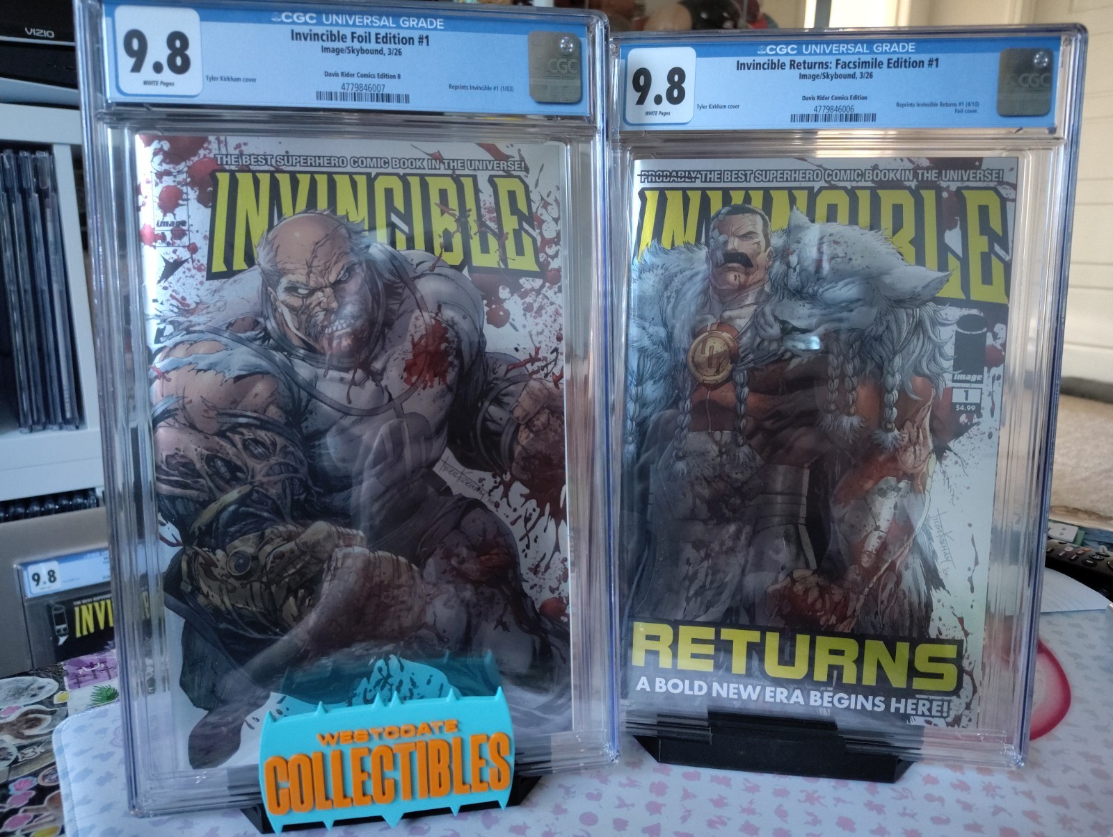 Invincible 1 & Returns CGC 9.8 Set Kirkham Battle Damage Thragg Conquest Foil Invincible 1 & Returns CGC 9.8 Set Kirkham Battle Damage Thragg Conquest Foil