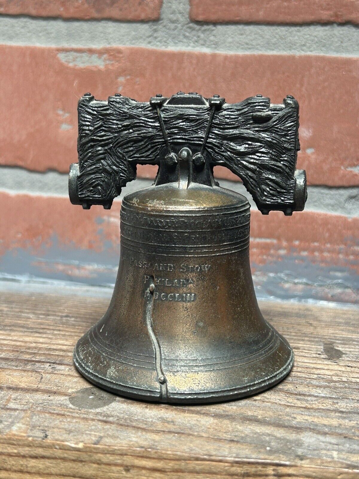 Vintage Miniature Metal Liberty Bell 2.5\