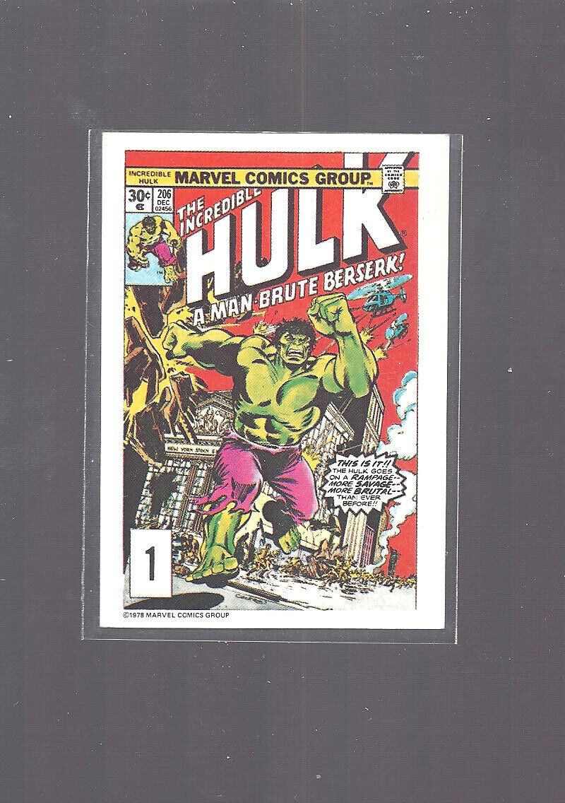 1978 Drakes Marvel The Incredible Hulk Covers Food Issue #1