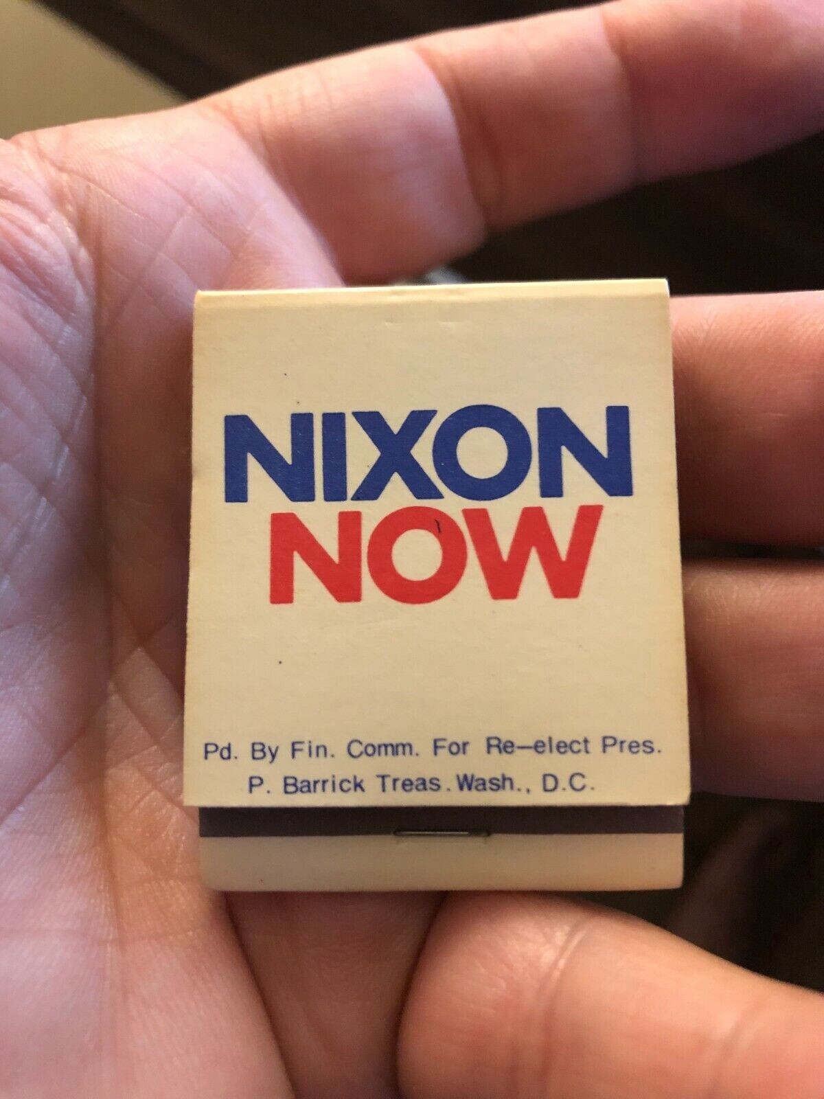 MatchBook Nixon Now Presidential Campaign, Richard Nixon 1972 MatchBook Nixon Now Presidential Campaign, Richard Nixon 1972