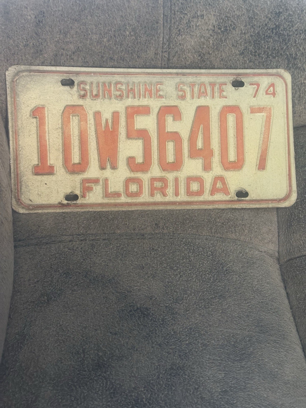 VINTAGE 1974 FLORIDA LICENSE PLATE - VINTAGE 1974 FLORIDA LICENSE PLATE -