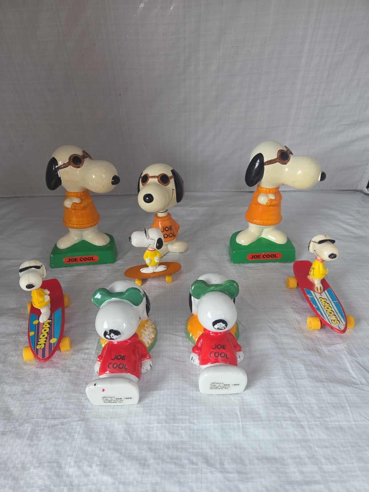 Lot of 8 Vintage Peanuts Snoopy Joe Cool Figures Skateboard Toys UFS Lot of 8 Vintage Peanuts Snoopy Joe Cool Figures Skateboard Toys UFS