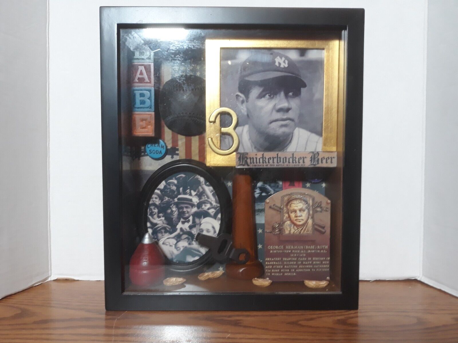 THE BABE RUTH SHADOWBOX BY THE DANBURY MINT