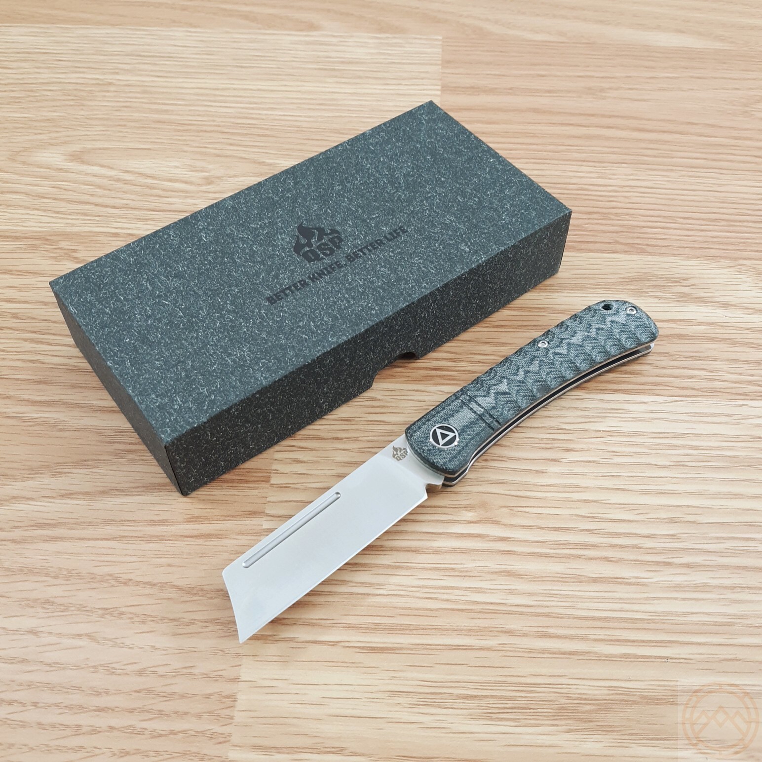 QSP Knife Hedgehog Folding Knife 2.75" 14C28N Sandvik Steel Blade Micarta Handle QSP Knife Hedgehog Folding Knife 2.75" 14C28N Sandvik Steel Blade Micarta Handle