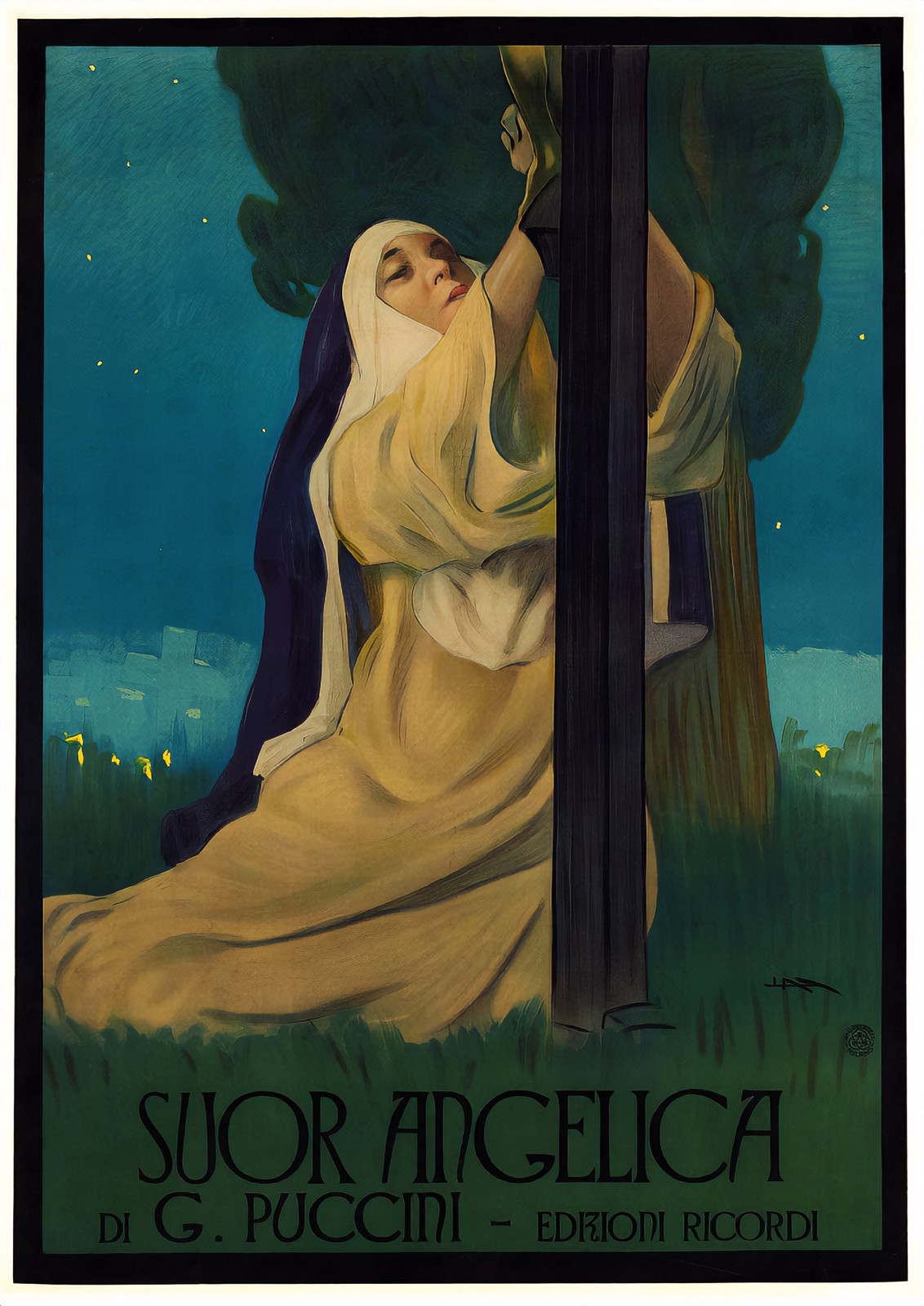 π¨ Suor Angelica by G. Puccini Poster - Vintage 1910s Opera Art Print 24x36β πΆ π¨ Suor Angelica by G. Puccini Poster - Vintage 1910s Opera Art Print 24x36β πΆ