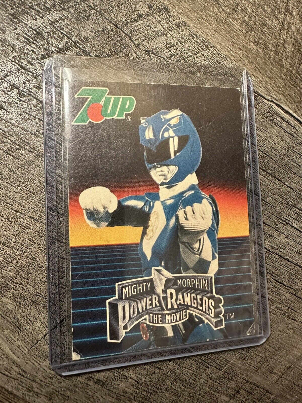 Mighty Morphin Powers Rangers 1994 Movie 7UP Promo Card  Blue Ranger