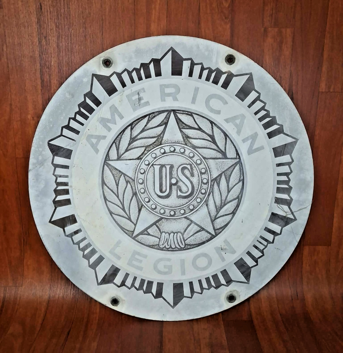 Vintage US American Legion Post Hall Building Sign 24” RARE SALVAGE WW2 Military Vintage US American Legion Post Hall Building Sign 24” RARE SALVAGE WW2 Military
