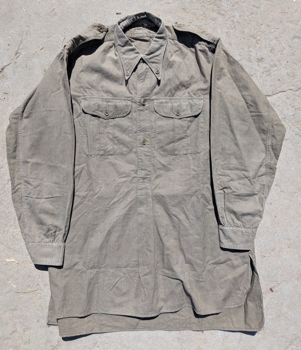 WWII French M35 Shirt German Tropical Use 1942 Dated
