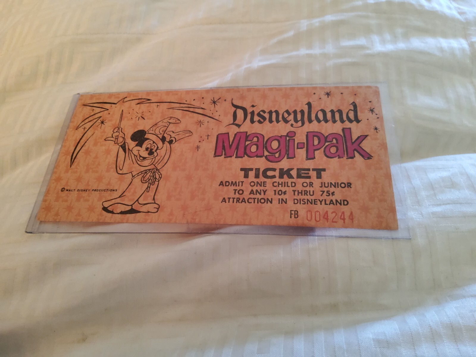 1970's vtg Disneyland Child Junior Magi-Pak ticket coupon original Walt Disney 1970's vtg Disneyland Child Junior Magi-Pak ticket coupon original Walt Disney