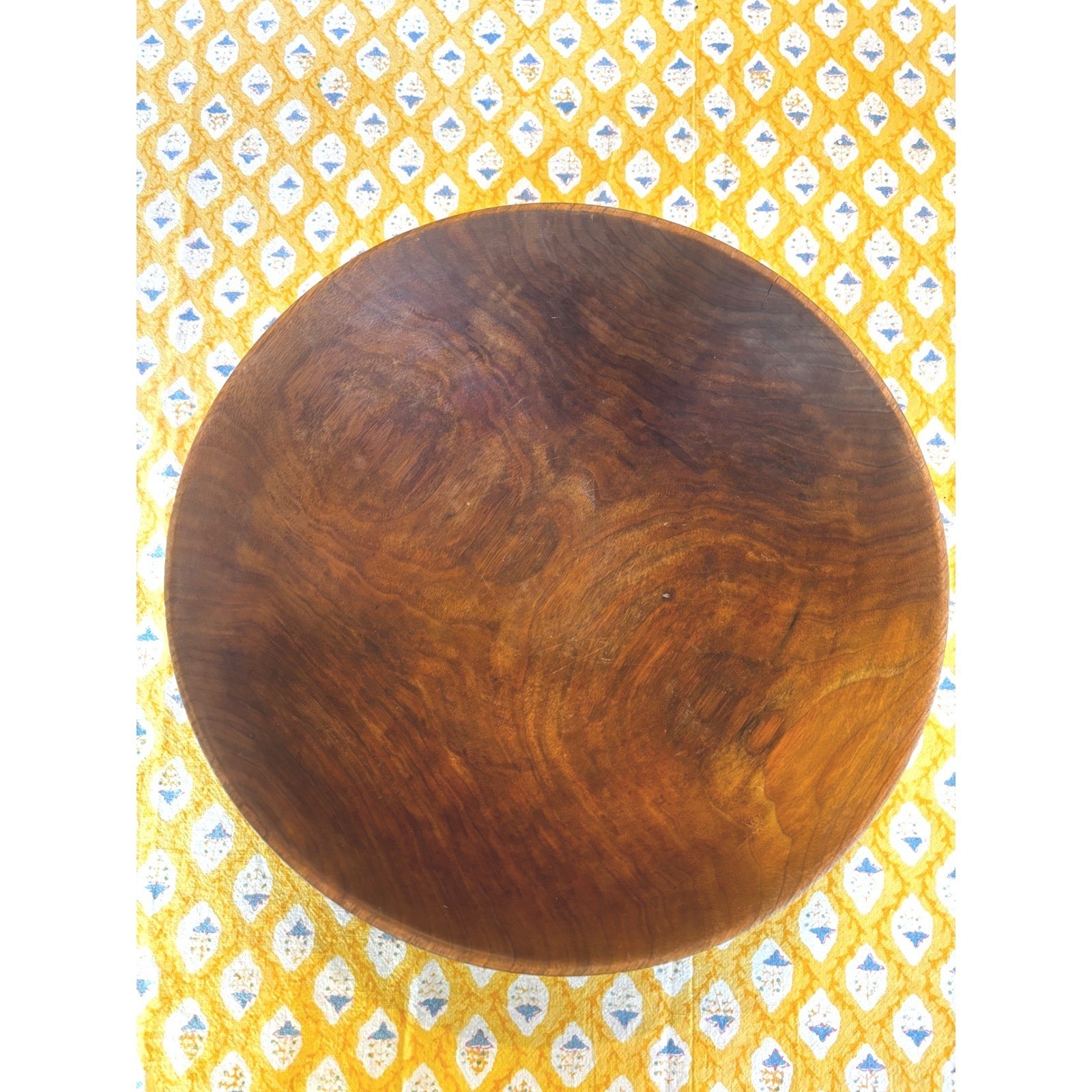 Vintage Paul A Eshelman Hand Turned Wood Bowl Rohrerstown PA Signed 12.5 Inch