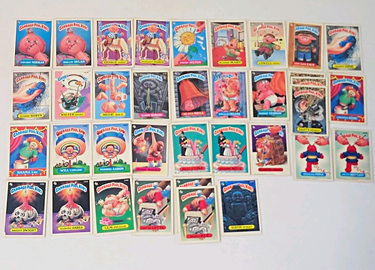 Topps 1987 Garbage Pail Kids 8th Series Non-Sport Card Lot 36 Cards Topps 1987 Garbage Pail Kids 8th Series Non-Sport Card Lot 36 Cards