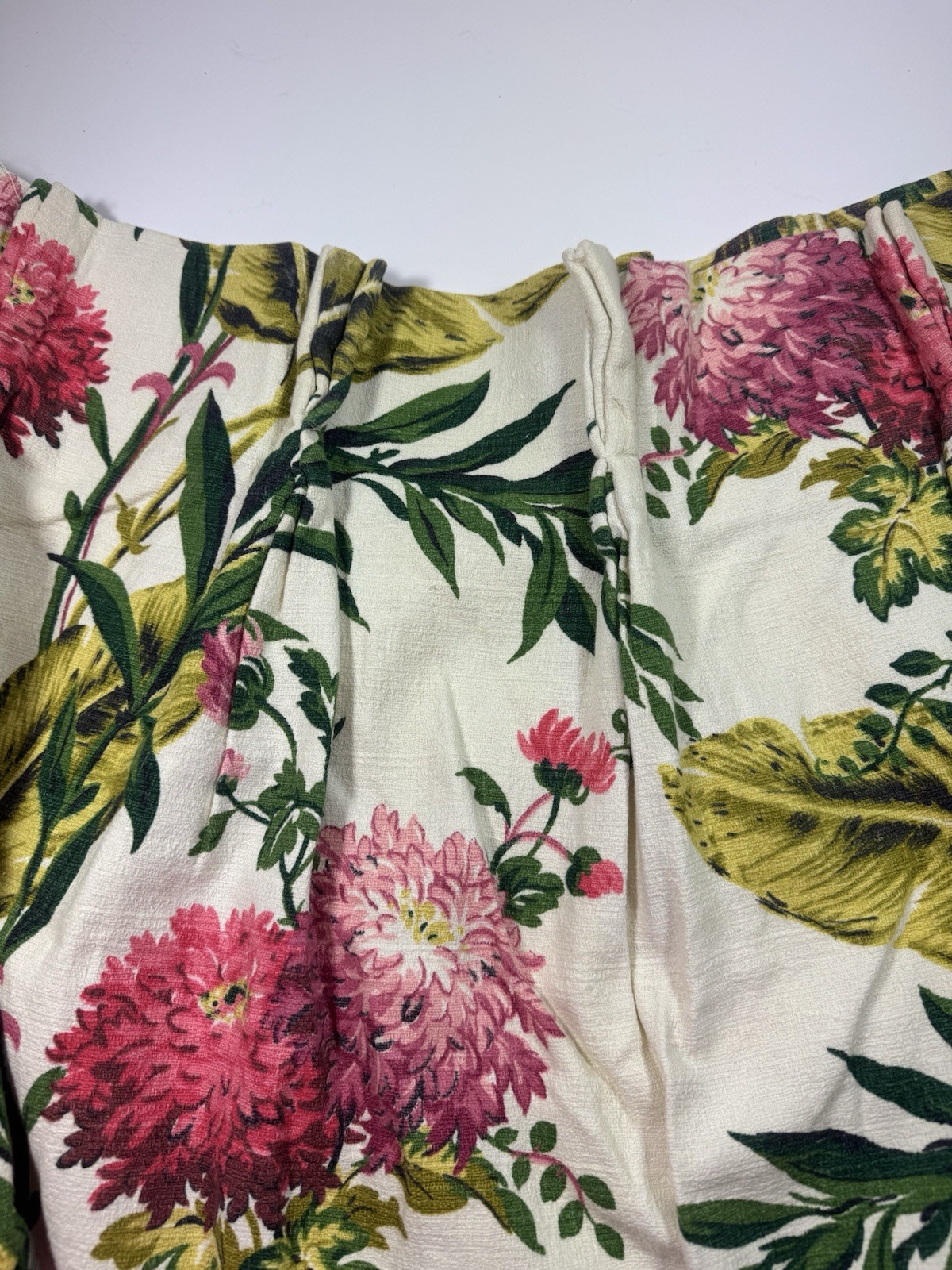 Vintage 1930s - 50s Barkcloth Three 26” x 86” Curtains/Panels – Near MINT Vintage 1930s - 50s Barkcloth Three 26” x 86” Curtains/Panels – Near MINT
