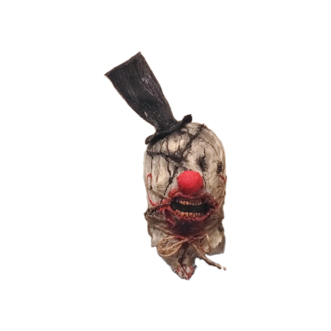 Burlap Clown Mask OOAK Hand Painted Halloween Mask Burlap Clown Mask OOAK Hand Painted Halloween Mask
