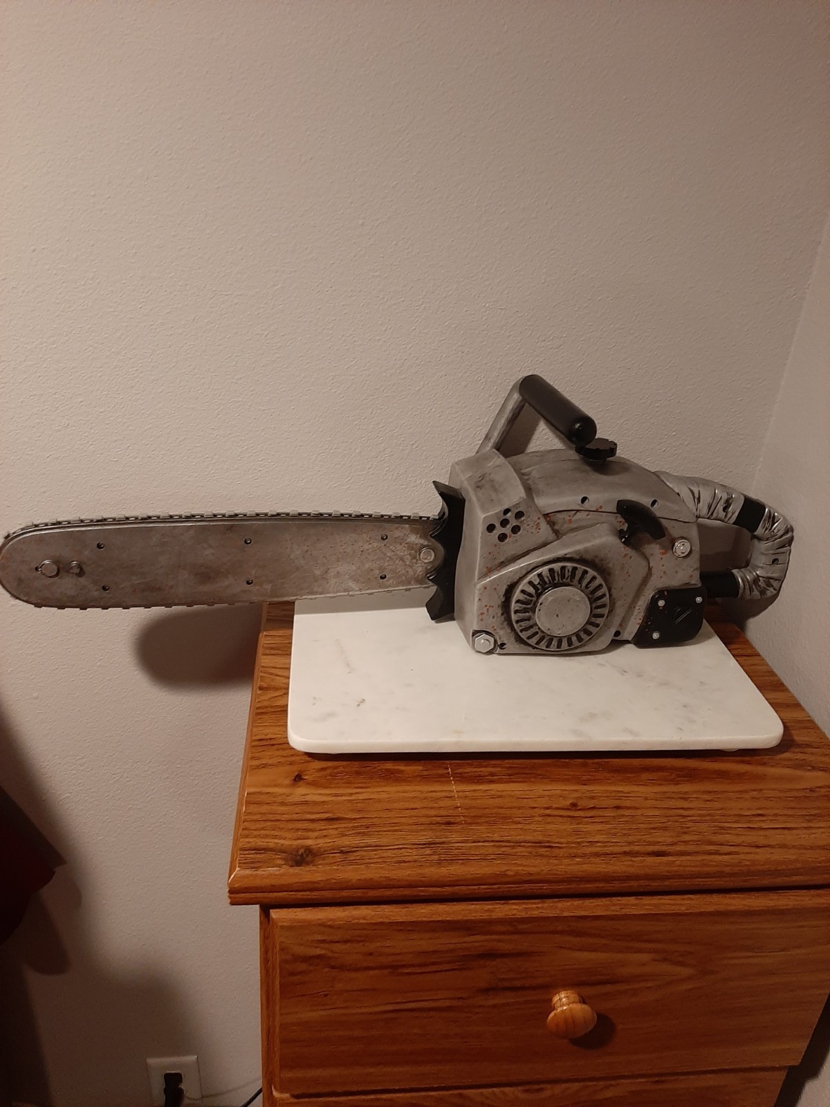 Spirit Halloween Evil Dead Chainsaw with Sound Halloween Prop Works Gemmy