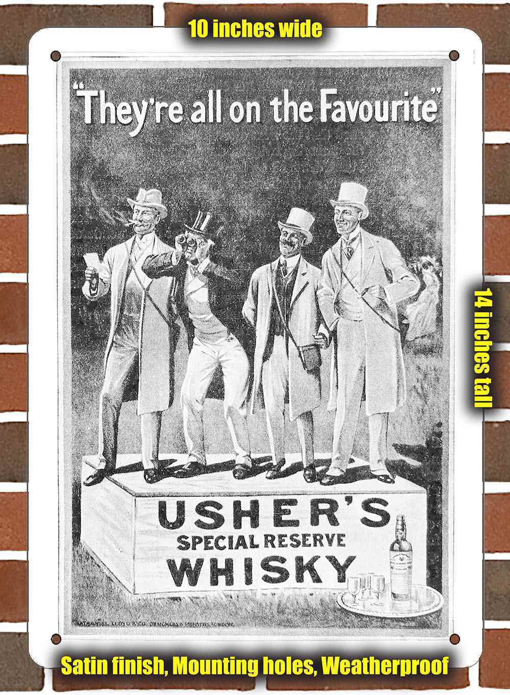 Metal Sign - 1908 Ushers Special Reserve Whisky- 10x14 inches
