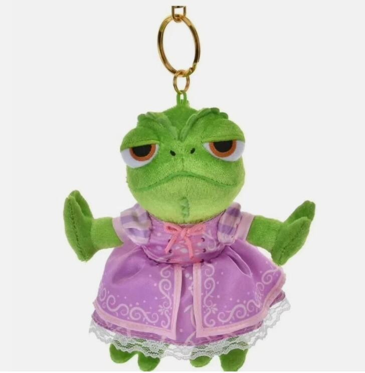 WISHING YOU A LOVELY DAY Pascal Plush Keychain Rapunzel dress Toy WISHING YOU A LOVELY DAY Pascal Plush Keychain Rapunzel dress Toy