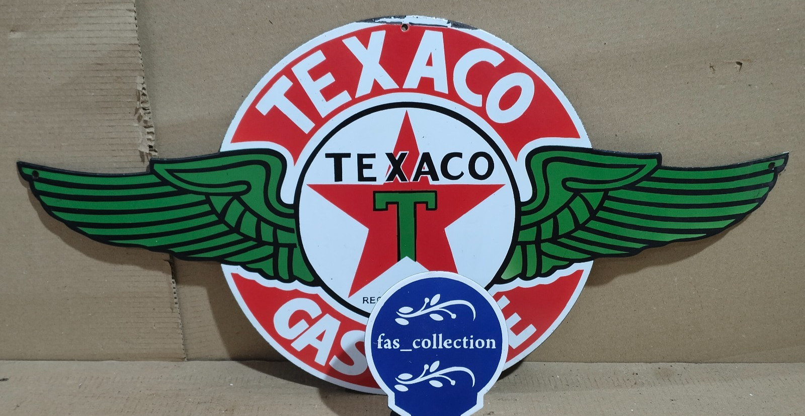 Texaco Gasoline Porcelain Enamel Sign 30 x 15 Inches 1 Sided Texaco Gasoline Porcelain Enamel Sign 30 x 15 Inches 1 Sided