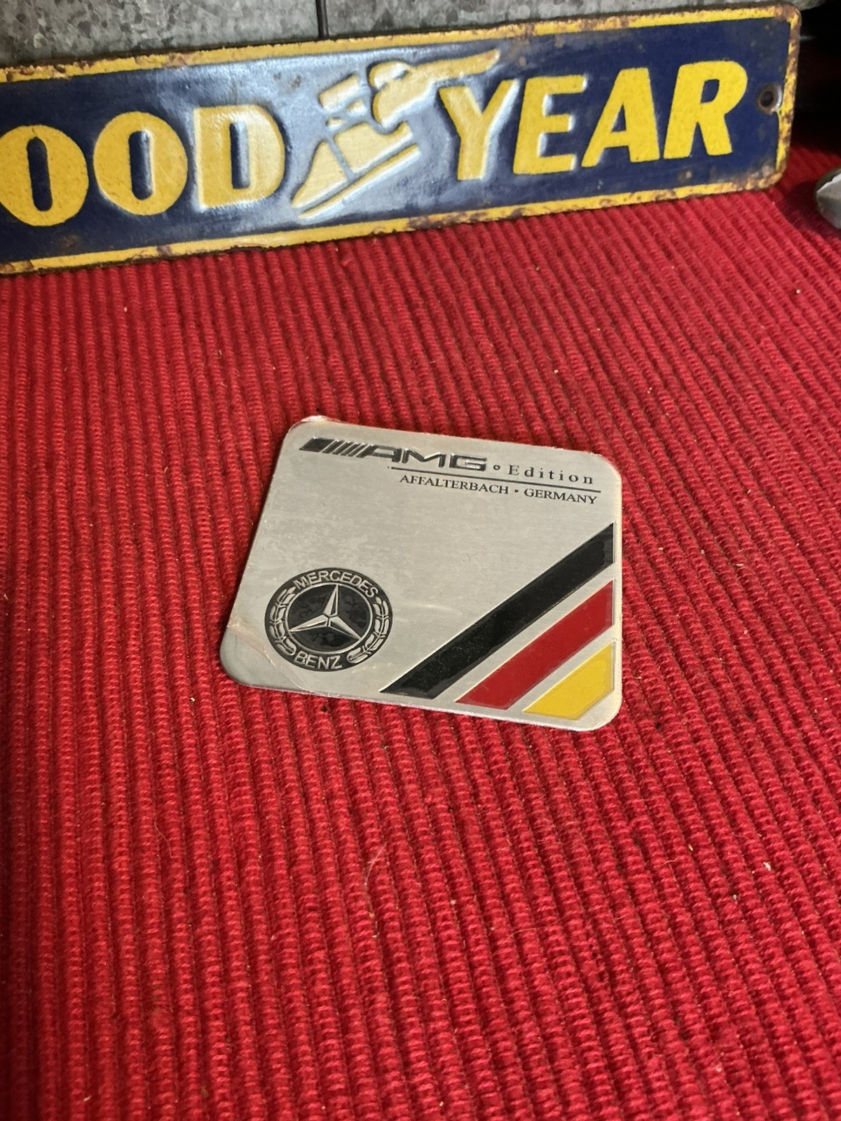 MERCEDES-BENZ AMG Car Badge - Mercedes Benz AMG Car Dashboard Plaque Badge - VGC MERCEDES-BENZ AMG Car Badge - Mercedes Benz AMG Car Dashboard Plaque Badge - VGC