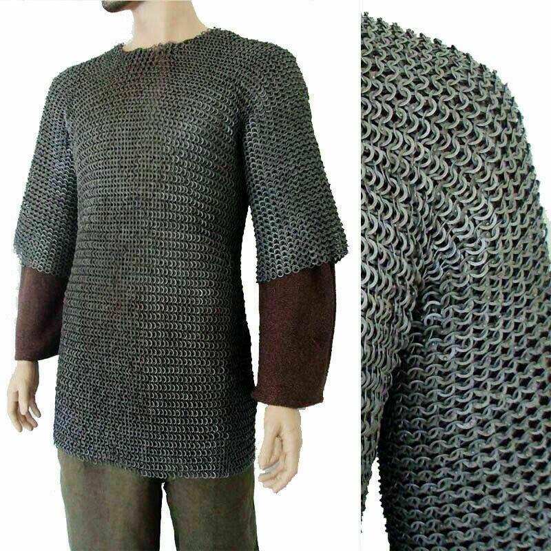 Large Chainmail Shirt Flat Riveted +Flat Washer Habergeon Photoshoot CH02 Large Chainmail Shirt Flat Riveted +Flat Washer Habergeon Photoshoot CH02