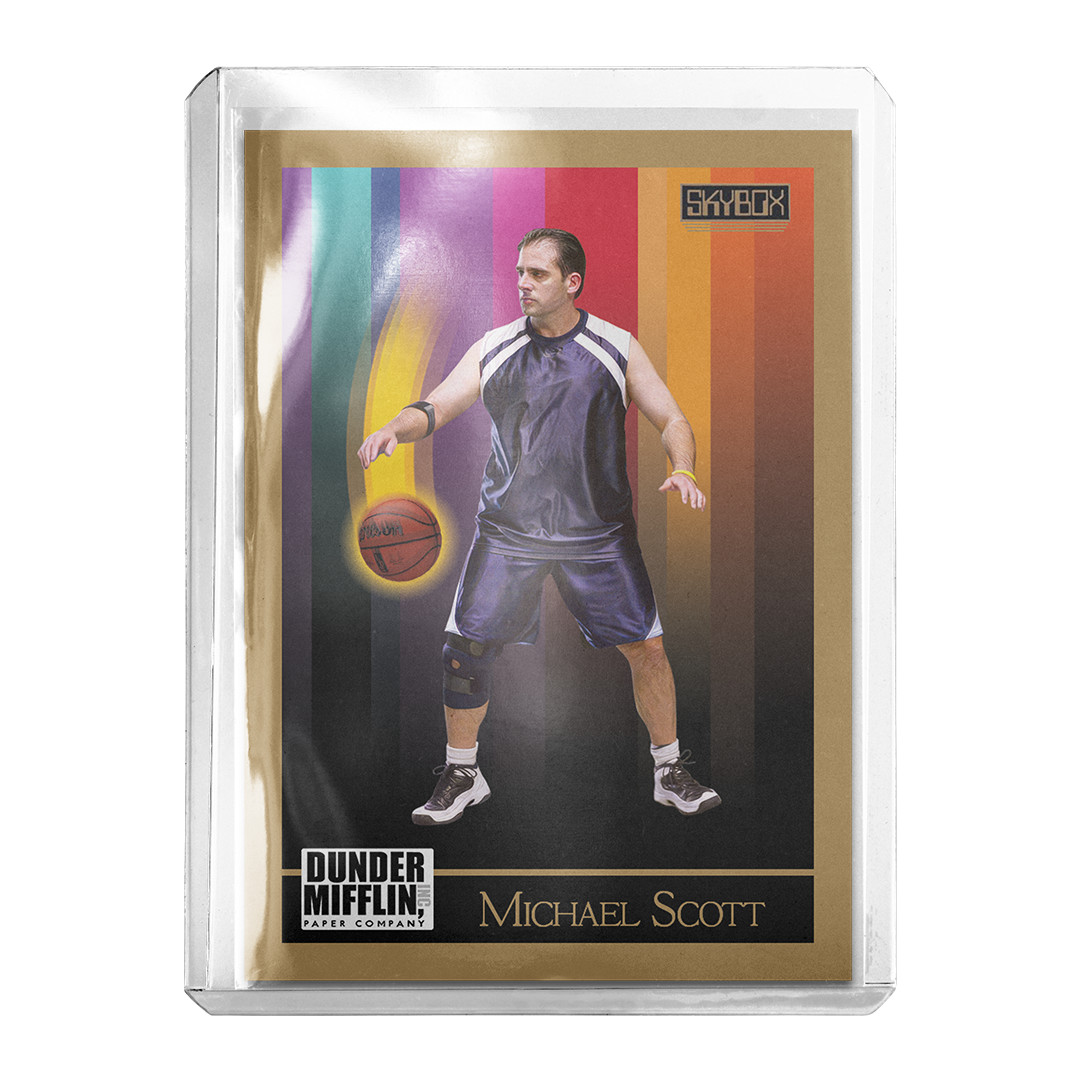 Custom The Office Michael Scott Novelty 1990 Skybox Basketball Card Custom The Office Michael Scott Novelty 1990 Skybox Basketball Card