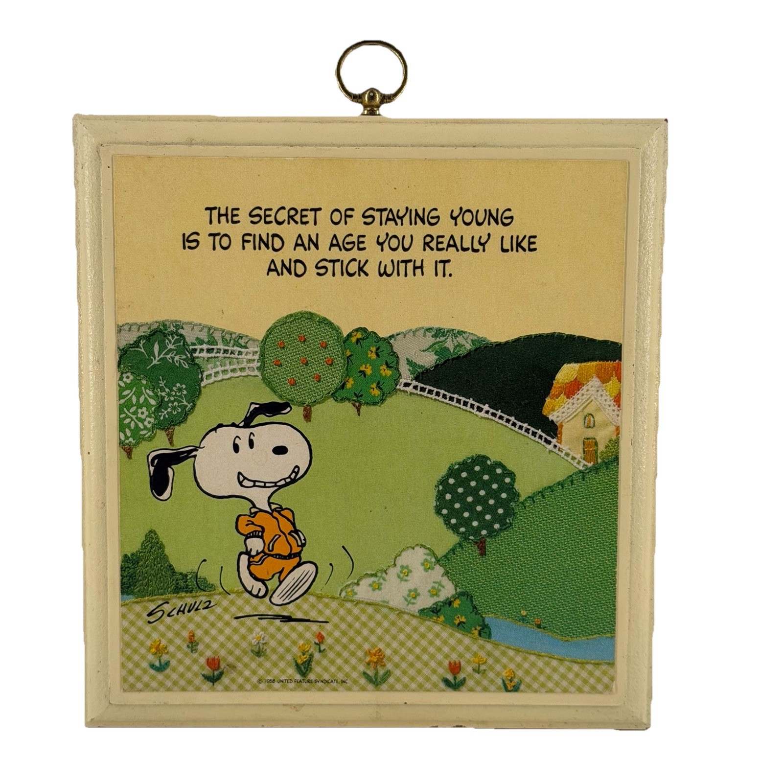 Snoopy Peanuts Secret To Staying Young Vintage 1958 Hallmark Plaque Ships Free Snoopy Peanuts Secret To Staying Young Vintage 1958 Hallmark Plaque Ships Free