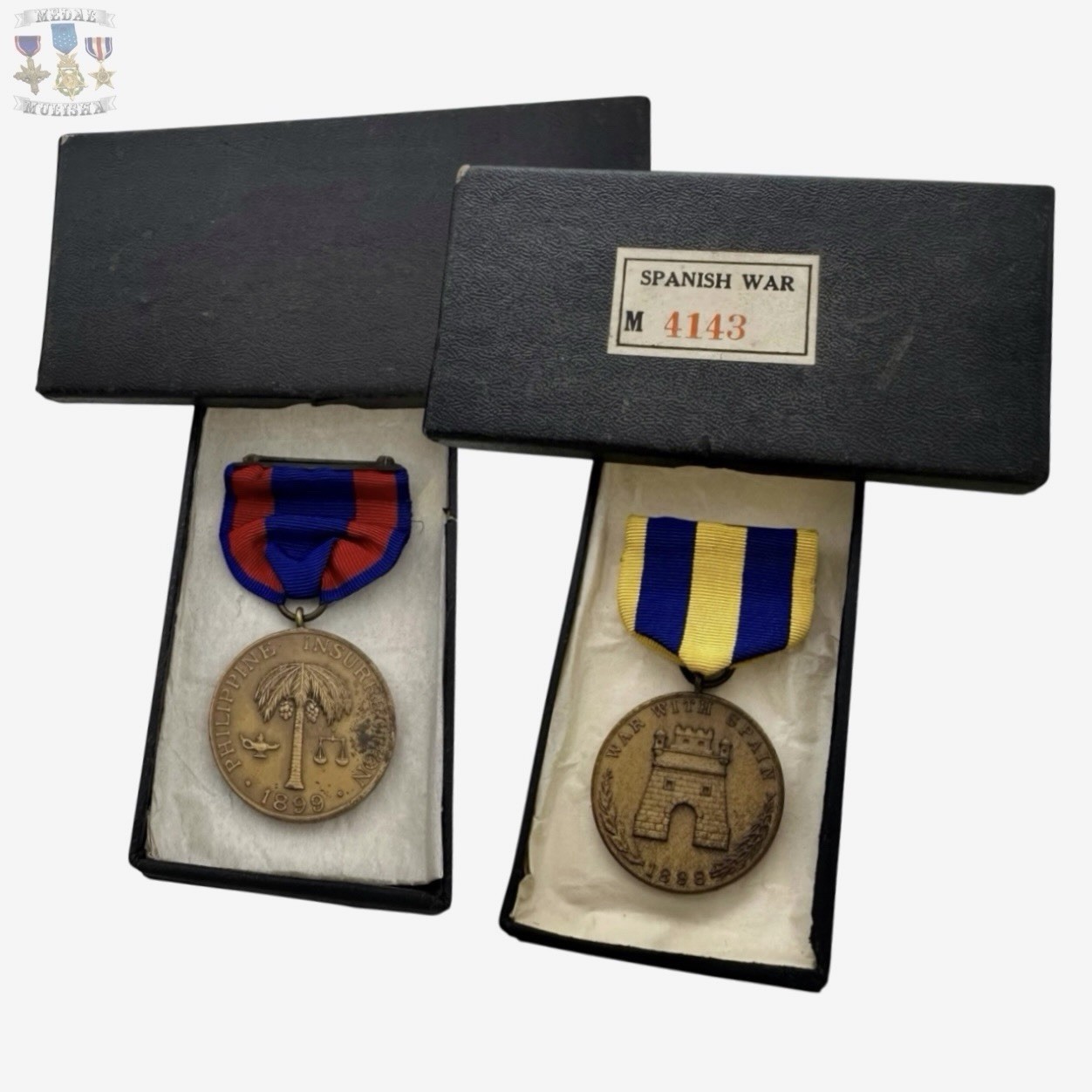 ARMY 1898 SPANISH & PHILIPPINE CAMPAIGN MEDAL NUMBERED GROUP GEO S. CARPENTER ARMY 1898 SPANISH & PHILIPPINE CAMPAIGN MEDAL NUMBERED GROUP GEO S. CARPENTER