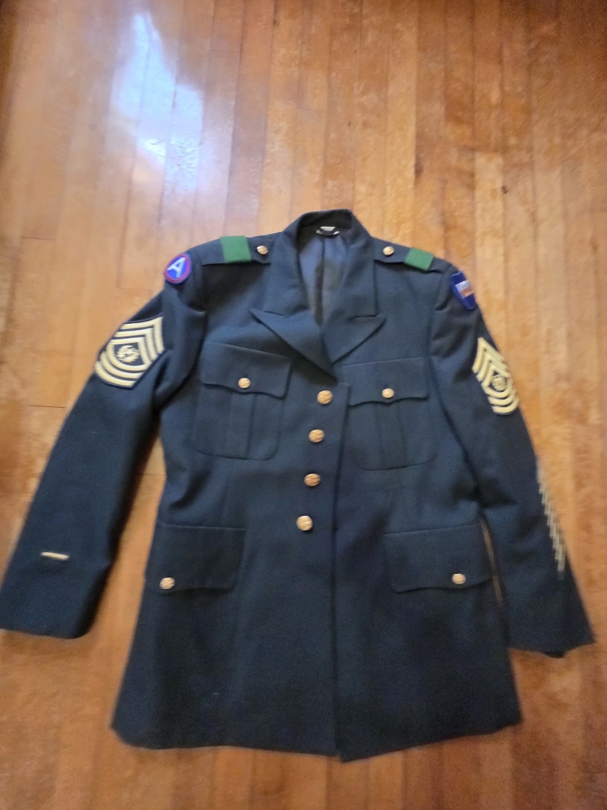US Army Command Sergeant Major Dress Green Uniform Set 42R Coat 32R Pants