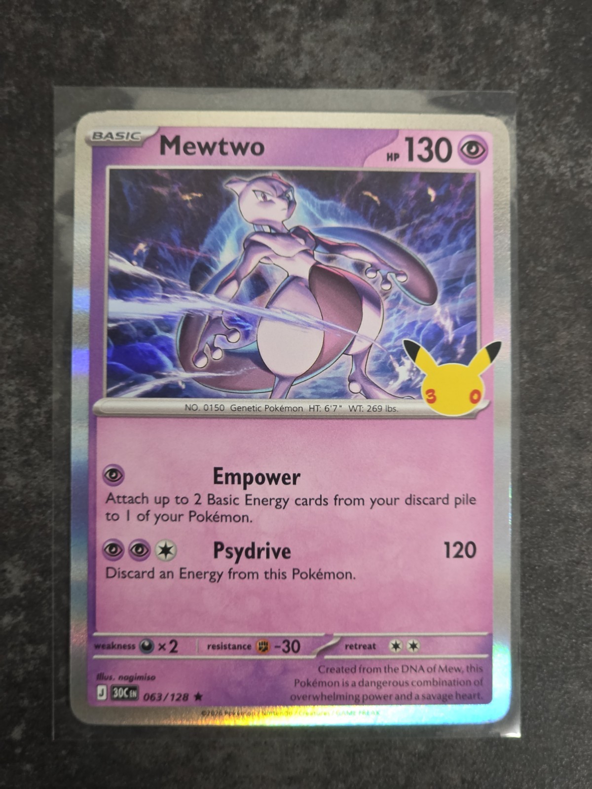 Mewtwo 063/128 Me: 30th Celebration Mewtwo 063/128 Me: 30th Celebration