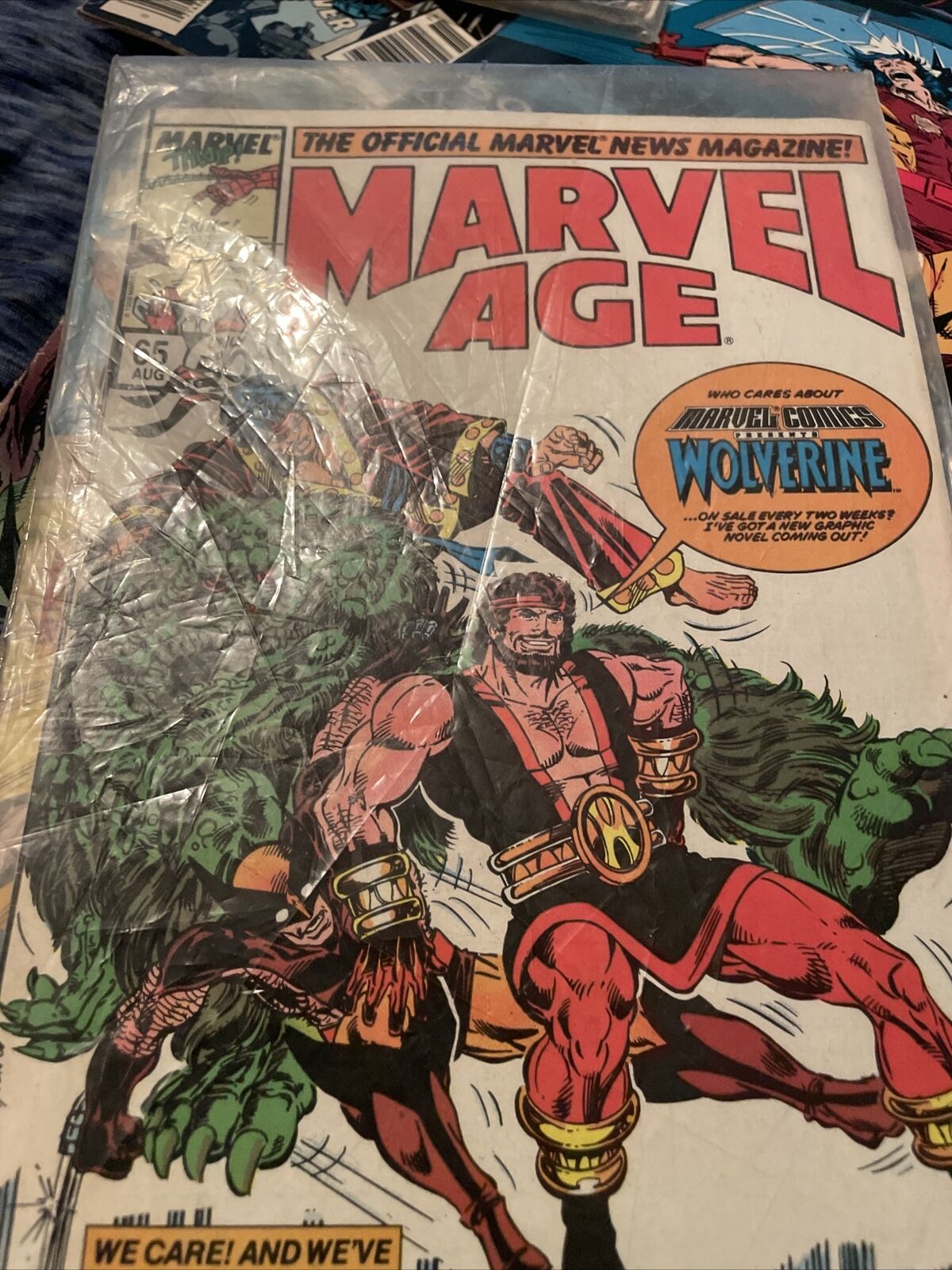 Marvel Age  #65 (August 1988) Comic Book--Wolverine, Hercules, The Thing