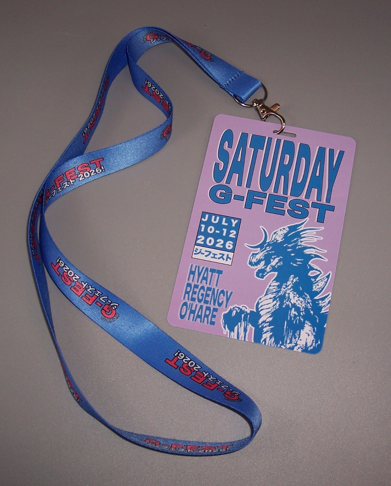 GODZILLA KAIJU G-FEST 2026 OFFICIAL LANYARD and ENTRANCE BADGE CHICAGO near MINT GODZILLA KAIJU G-FEST 2026 OFFICIAL LANYARD and ENTRANCE BADGE CHICAGO near MINT
