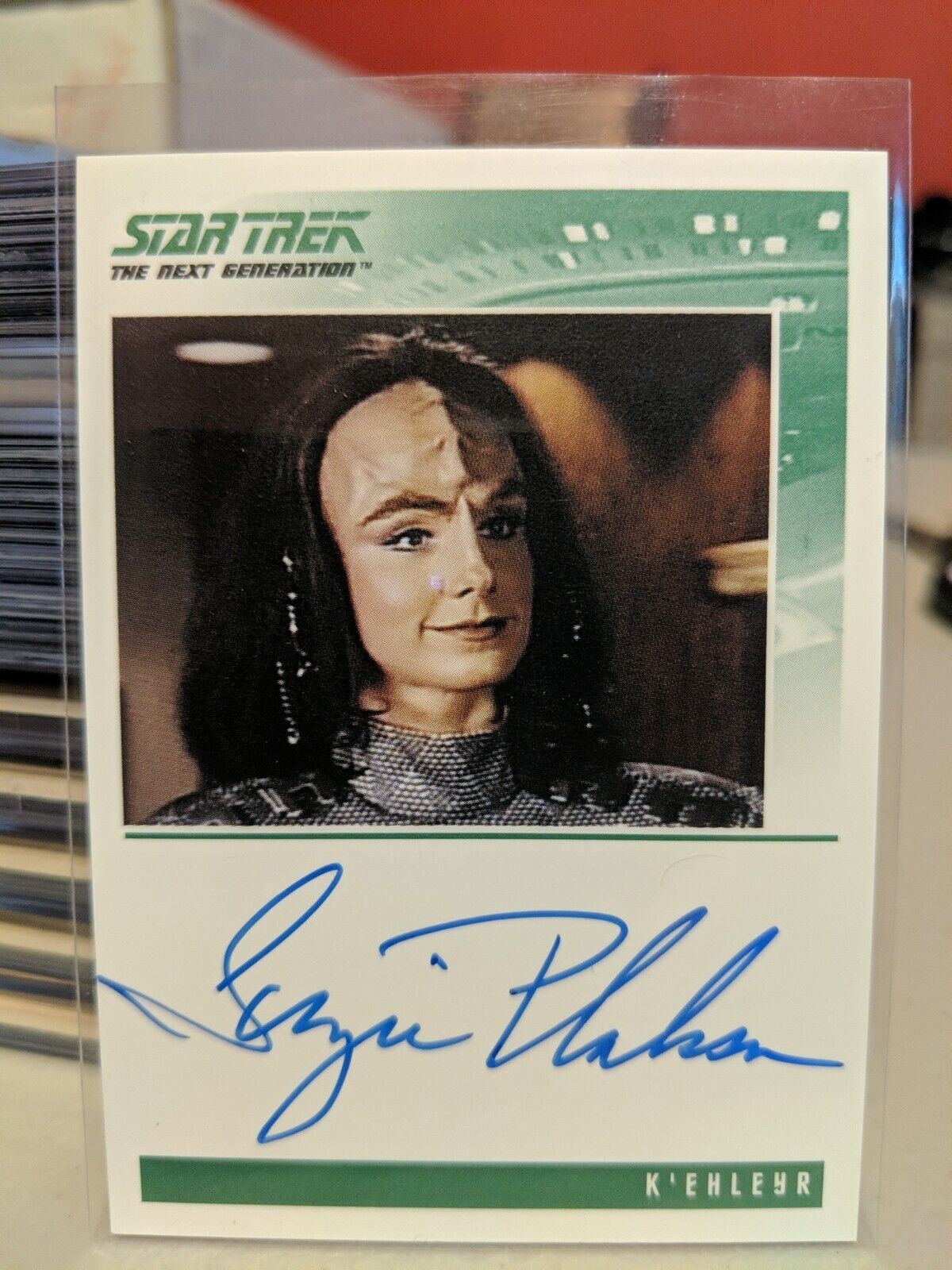 Quotable Star Trek TNG Suzie Plakson Autograph Card as K'Ehleyr NM 2005 
