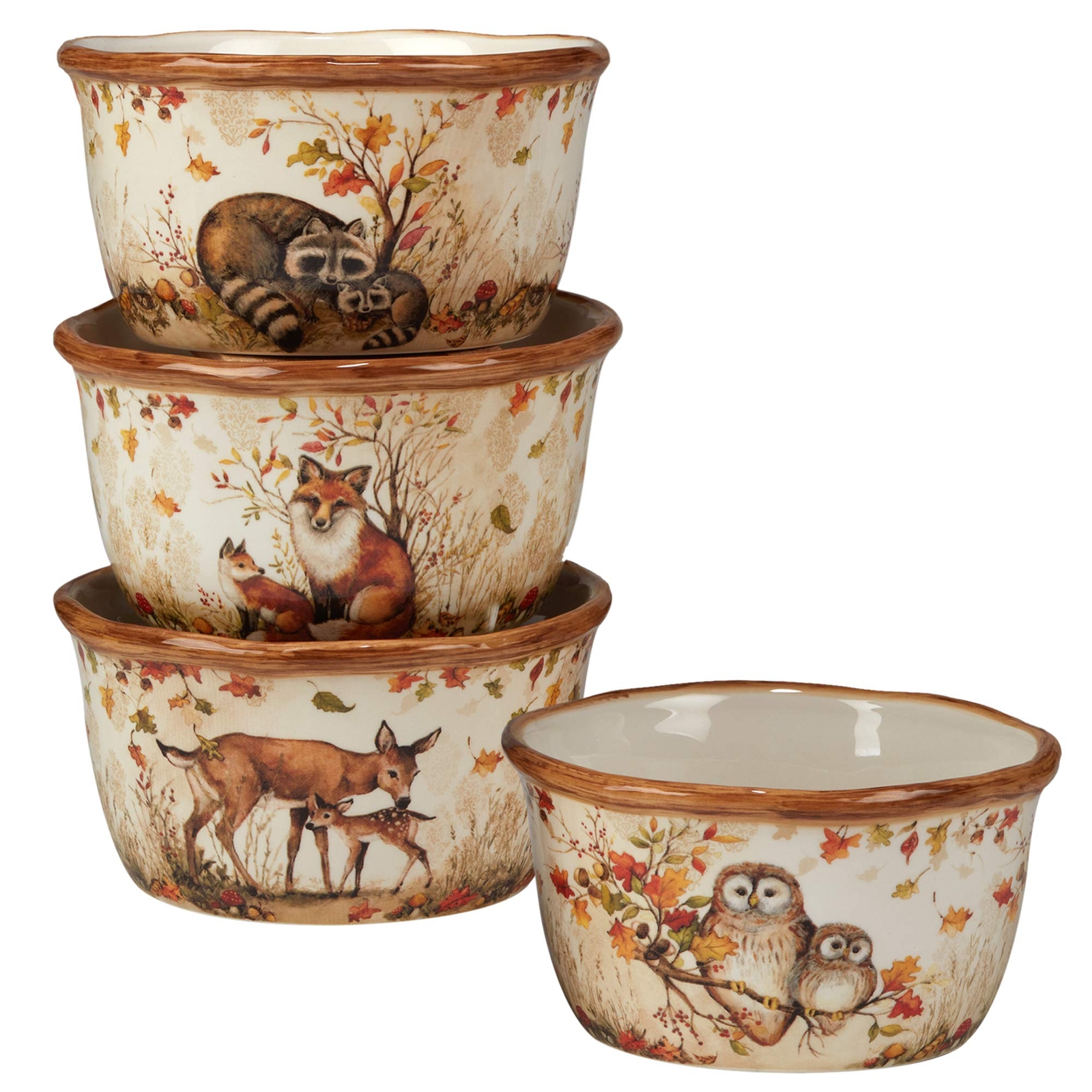 Certified International Pine Forest 22 oz. Ice Cream/Dessert Bowls, Set of 4, Certified International Pine Forest 22 oz. Ice Cream/Dessert Bowls, Set of 4,