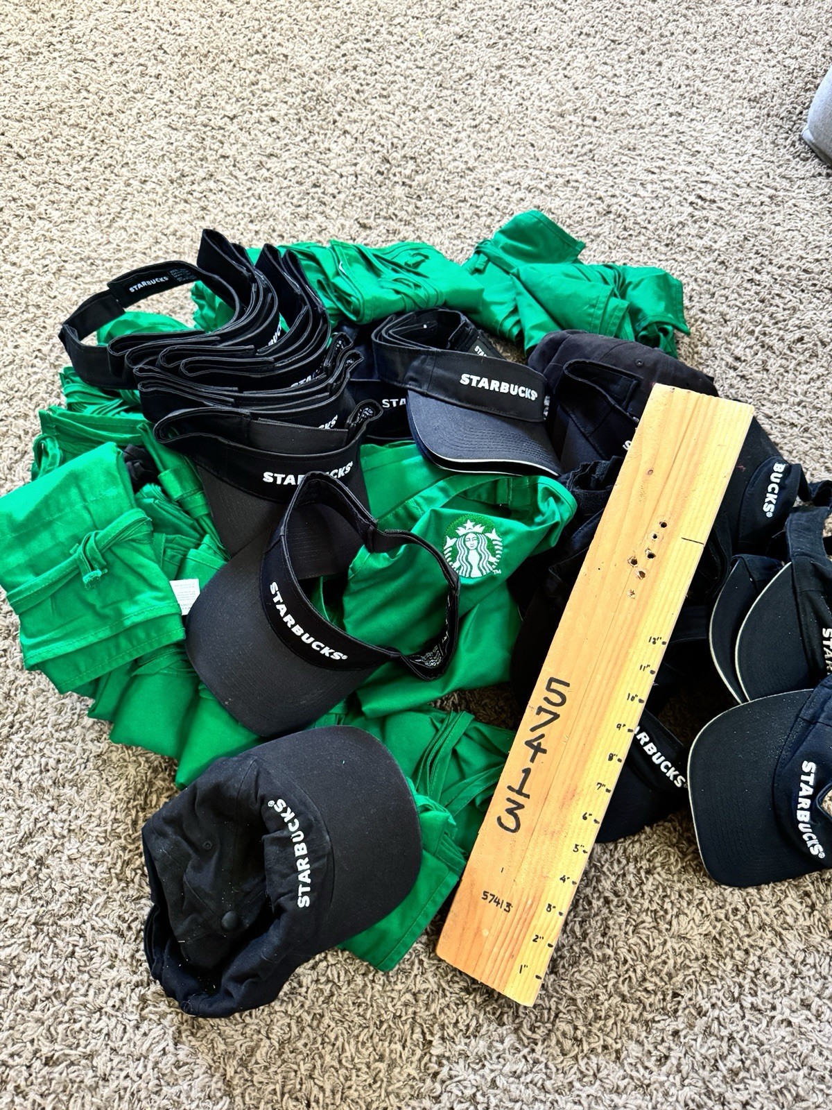 2026 🎃 Starbucks Official Barista Green Apron + Hat or Visor Halloween Costume 2026 🎃 Starbucks Official Barista Green Apron + Hat or Visor Halloween Costume