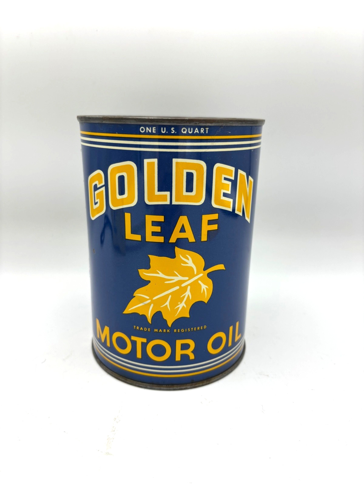 Vintage Rare Golden Leaf One Quart Empty Motor Oil Gas Can Near Mint Vintage Rare Golden Leaf One Quart Empty Motor Oil Gas Can Near Mint