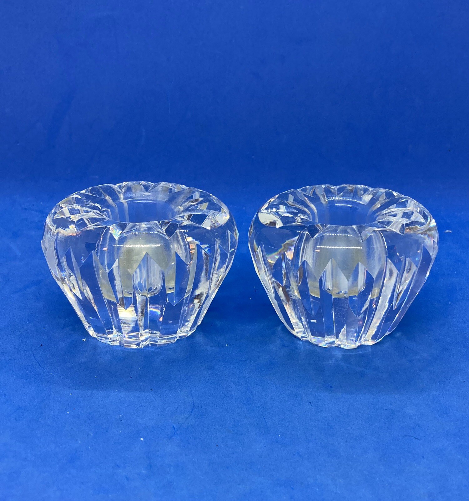 Vintage 1980s Waterford Crystal Glass Candle Holder Votive Set Home Decor 26 Vintage 1980s Waterford Crystal Glass Candle Holder Votive Set Home Decor 26