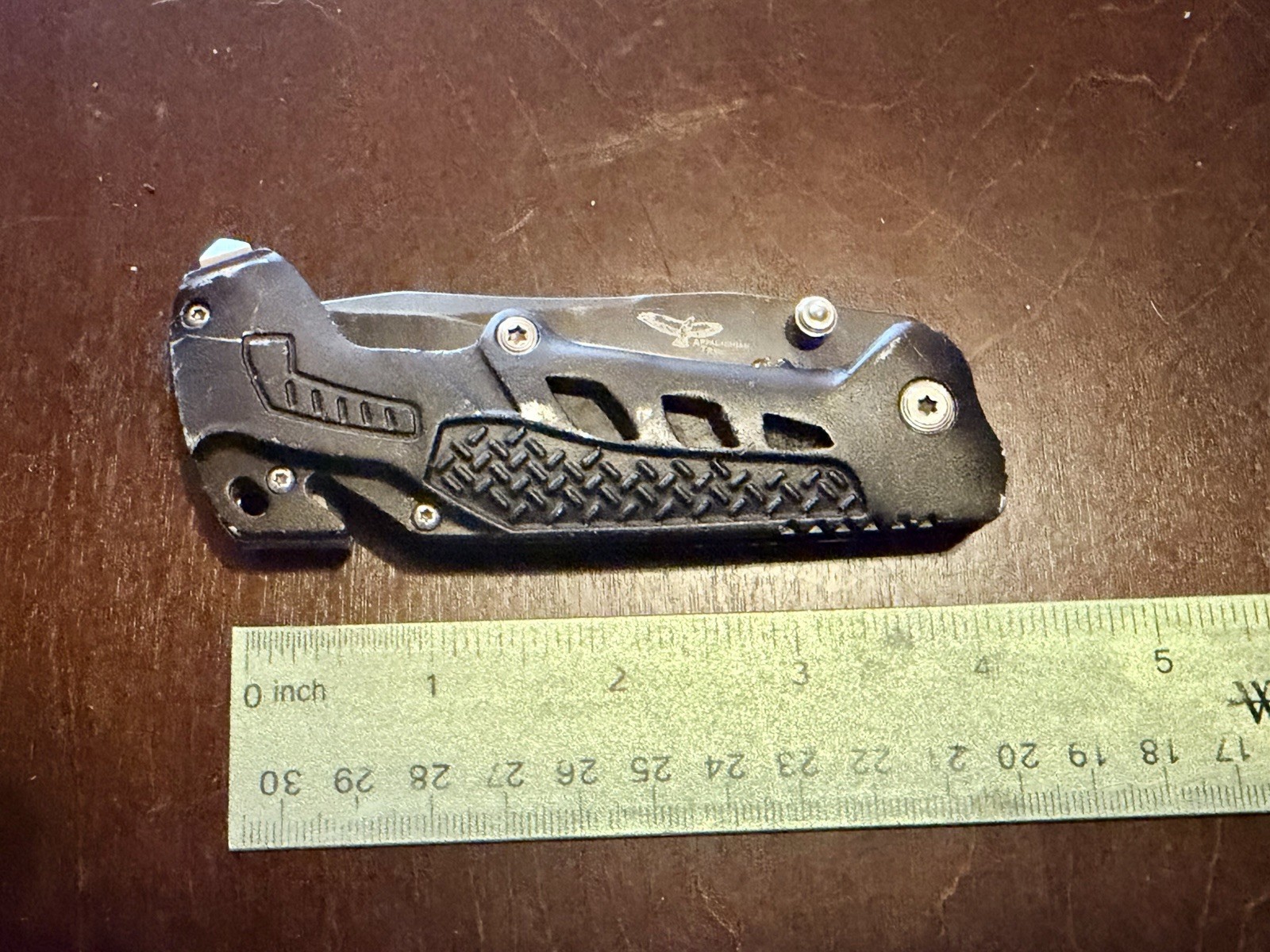 Vintage Appalachian Trail Pocket Utility Knife With 1 Blade 4 Inch Casing Black Vintage Appalachian Trail Pocket Utility Knife With 1 Blade 4 Inch Casing Black