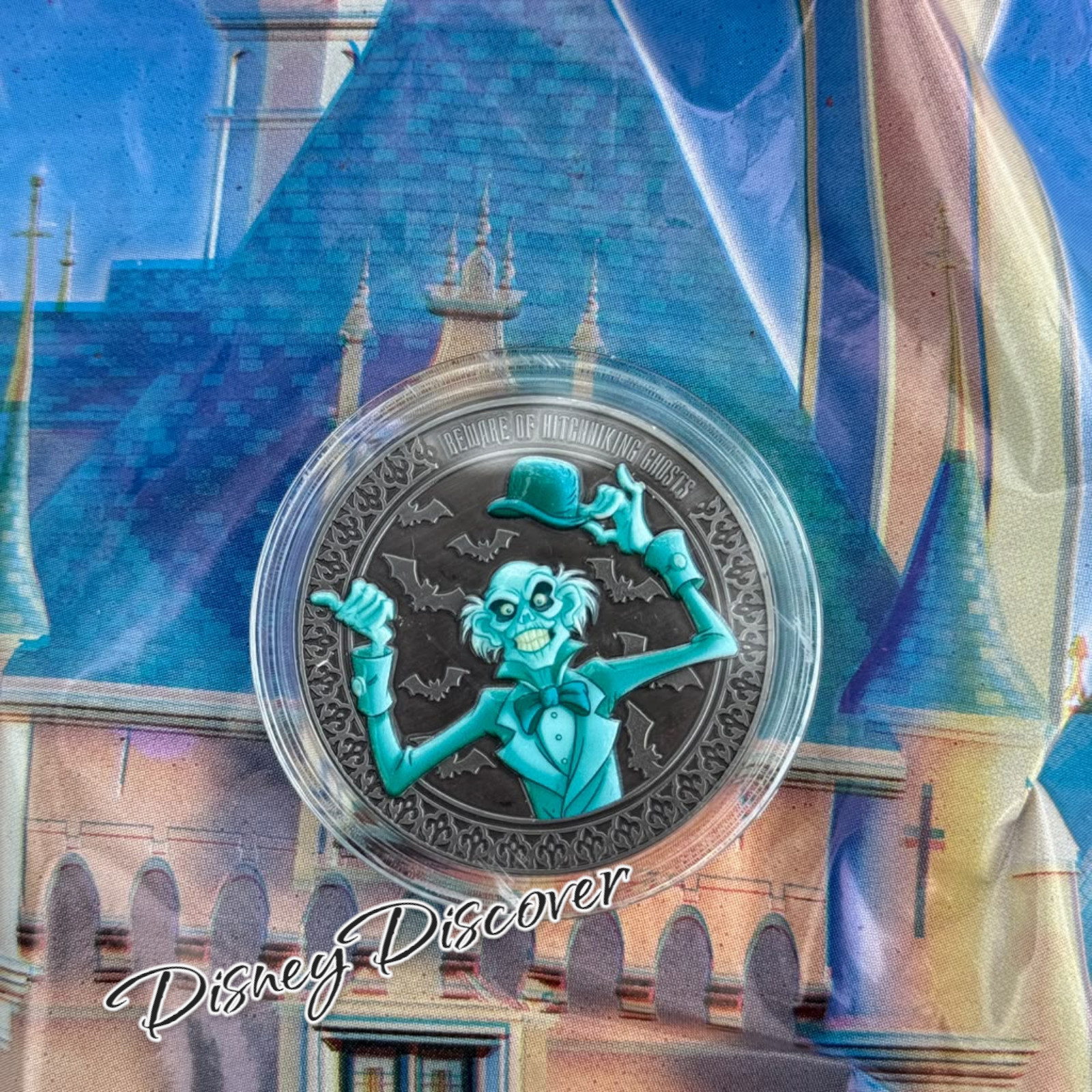 Walt Disney World Ezra The Skeleton The Haunted Mansion Collectible Medallion Walt Disney World Ezra The Skeleton The Haunted Mansion Collectible Medallion