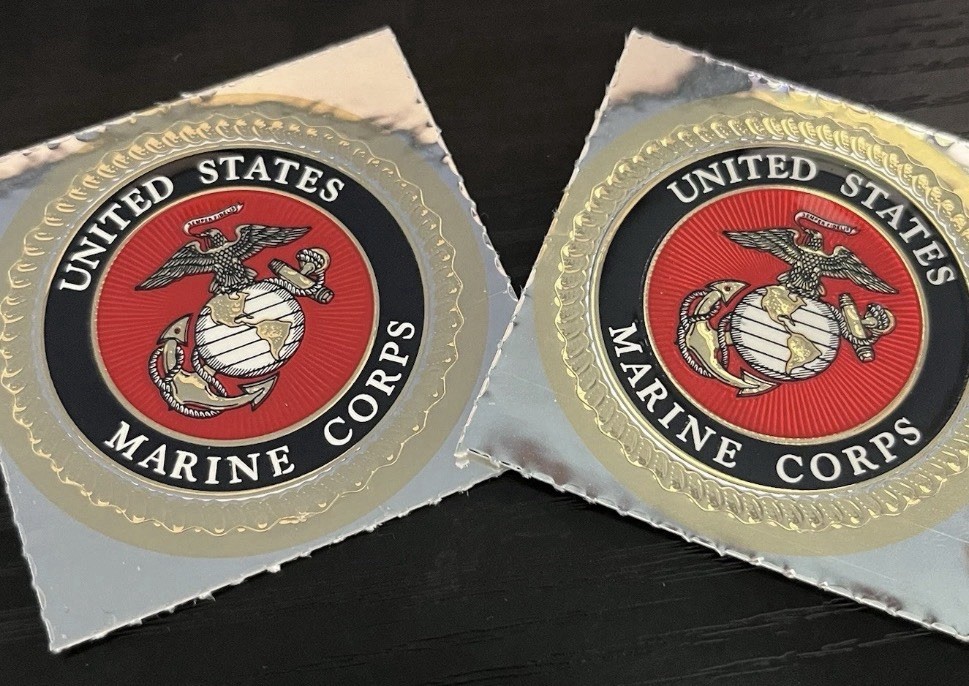 Qty Of 2 - USMC Seal 1.75" Foil United States Marine Corps Sticker Emblem EGA Qty Of 2 - USMC Seal 1.75" Foil United States Marine Corps Sticker Emblem EGA